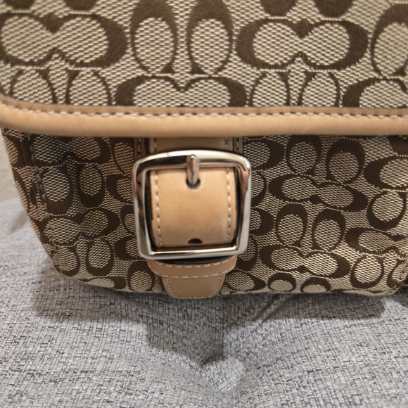 Coach Signature C Jacquard Messenger Satchel Bag F70283 - Picture 7 of 16